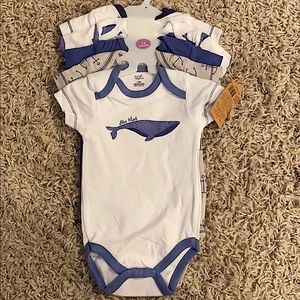 SET OF 5 Organic cotton Short sleeve Onesies